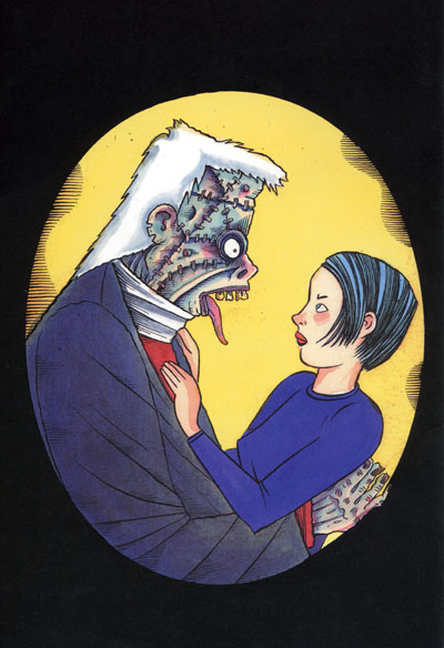 "PECULIA Portrait #1 Evil Eye#11" is copyright ©2008 by Richard Sala.  All rights reserved.  Reproduction prohibited.