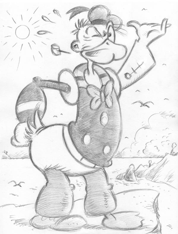 "CARTOON JUMBLE PENCIL - POPEYE & DONALD DUCK" is copyright ©2008 by Jeremy Eaton.  All rights reserved.  Reproduction prohibited.