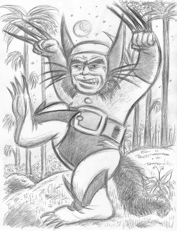 "CARTOON JUMBLE PENCIL - WOLVERINE & MAX" is copyright ©2008 by Jeremy Eaton.  All rights reserved.  Reproduction prohibited.