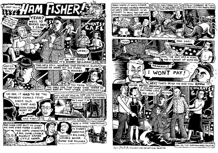 "Ham Fisher (two pages)" is copyright ©2008 by Kim Deitch.  All rights reserved.  Reproduction prohibited.