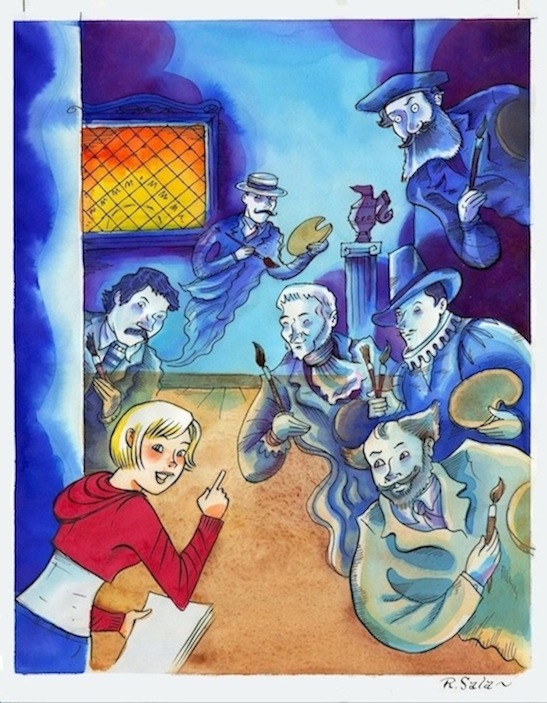 "Gallery Ghost book full-page illustration" is copyright ©2008 by Richard Sala.  All rights reserved.  Reproduction prohibited.