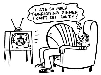 "Nickelodeon gag #42-Thanksgiving Gut" is copyright &copy;2008 by Johnny Ryan.  All rights reserved.  Reproduction prohibited.