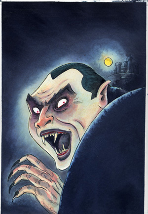 "Dracula - Cover art" is copyright ©2008 by Richard Sala.  All rights reserved.  Reproduction prohibited.