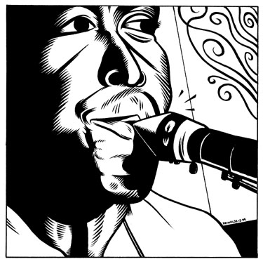 "Charlie Parker b&w illo" is copyright ©2008 by Eric Reynolds.  All rights reserved.  Reproduction prohibited.