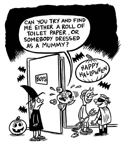 "Nickelodeon Gag #22-Mummy Toilet Paper" is copyright &copy;2008 by Johnny Ryan.  All rights reserved.  Reproduction prohibited.