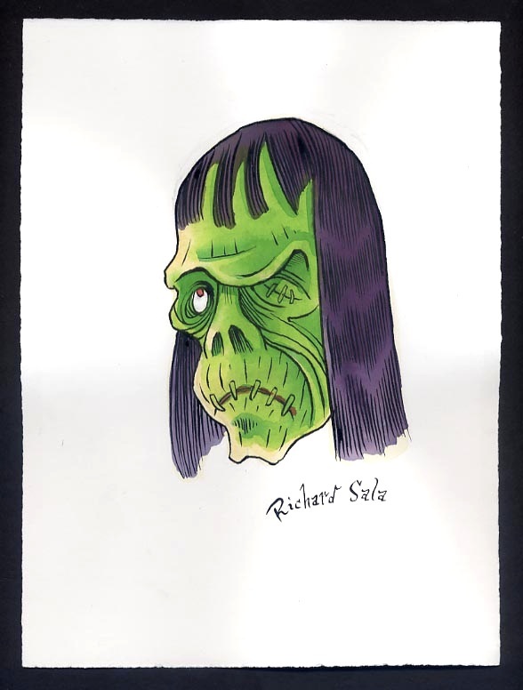 "Unmasked Series: Green Zombie" is copyright ©2008 by Richard Sala.  All rights reserved.  Reproduction prohibited.