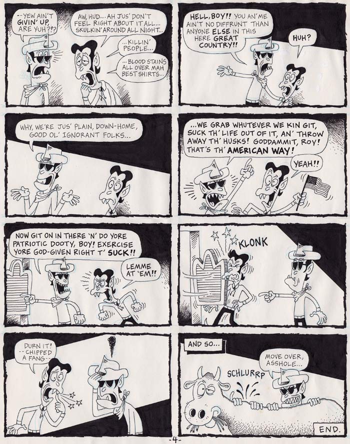 "VAMPIRE COWBOYS - Page 4" is copyright ©2008 by J.R. Williams.  All rights reserved.  Reproduction prohibited.