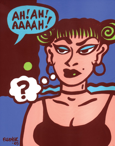 "Acrylic Painting - Ah! Ah! Aaaah!" is copyright ©2008 by Mary Fleener.  All rights reserved.  Reproduction prohibited.