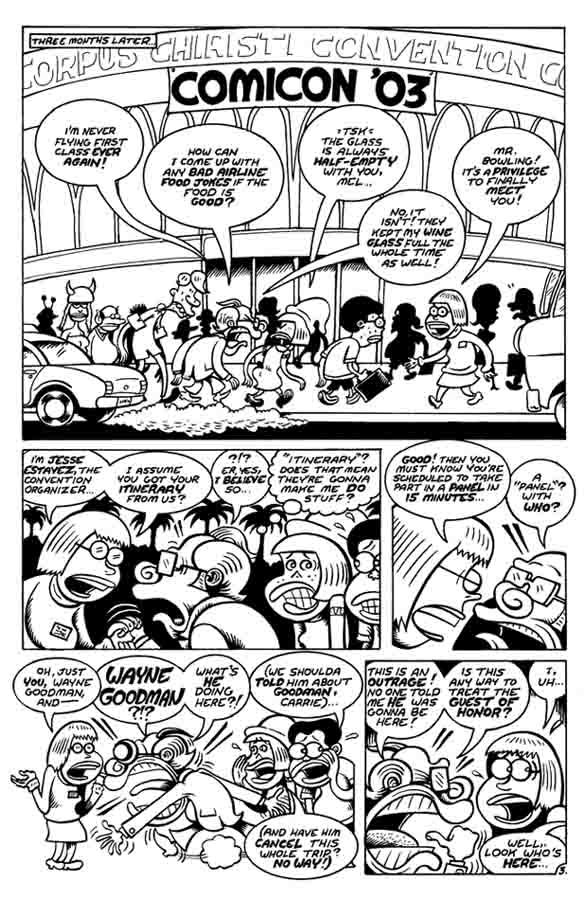 "Sweatshop #5 Pg. 3" is copyright ©2008 by Peter Bagge.  All rights reserved.  Reproduction prohibited.