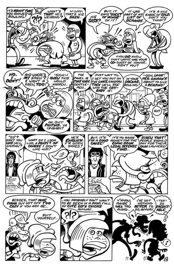 "Sweatshop #5 Pg. 4" is copyright ©2008 by Peter Bagge.  All rights reserved.  Reproduction prohibited.