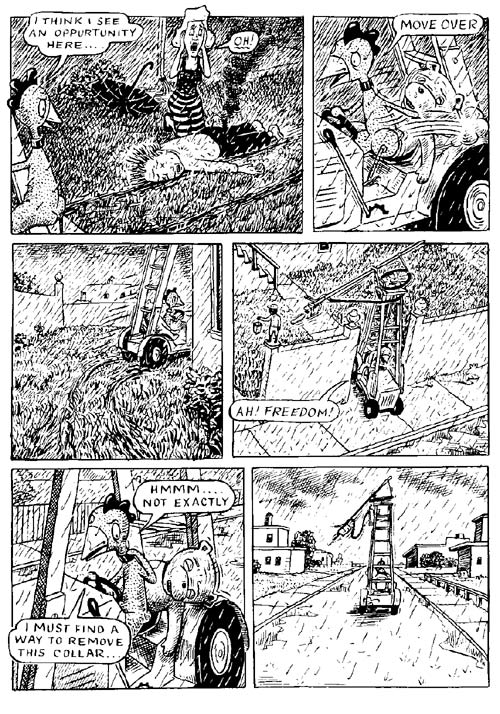 "Fuzz & Pluck chapter 4, page 9" is copyright ©2008 by Ted Stearn.  All rights reserved.  Reproduction prohibited.