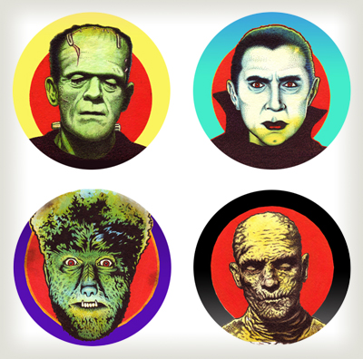 "Universal Monsters buttons" is copyright ©2008 by J.R. Williams.  All rights reserved.  Reproduction prohibited.