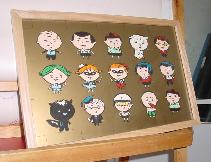 "YIKES cartoon painting (framed)" is copyright ©2008 by Steven Weissman.  All rights reserved.  Reproduction prohibited.