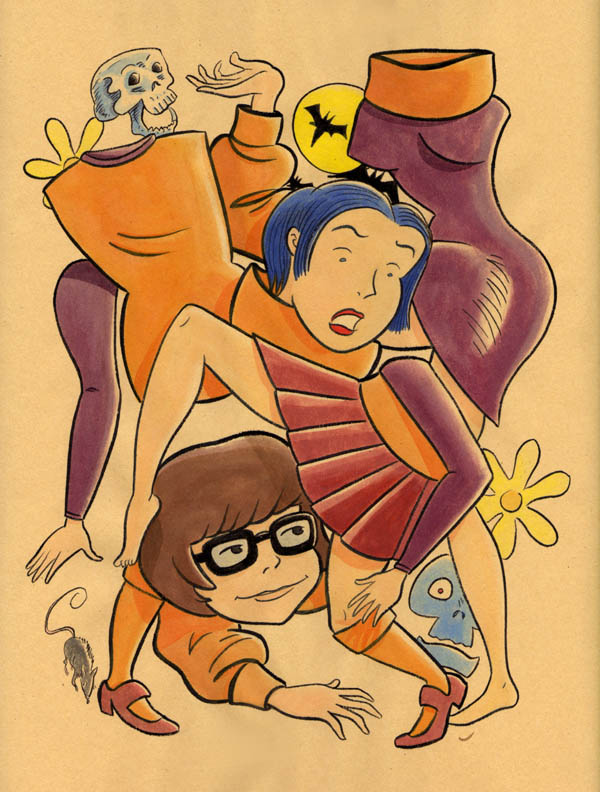 "CARTOON JUMBLE! PECULIA & VELMA!" is copyright ©2008 by Jeremy Eaton.  All rights reserved.  Reproduction prohibited.