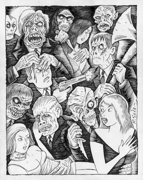 "MONSTERS ATTACK #6" is copyright ©2008 by Richard Sala.  All rights reserved.  Reproduction prohibited.