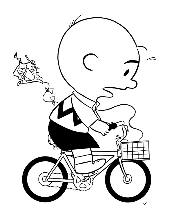 "CARTOON BIKER! CHARLIE BROWN!" is copyright ©2008 by Jeremy Eaton.  All rights reserved.  Reproduction prohibited.