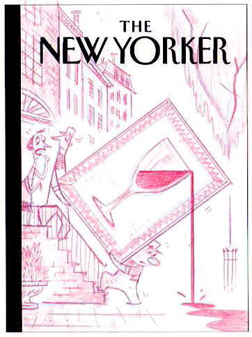 "The New Yorker - Wine Painting Cover Sketch" is copyright ©2008 by Bob Staake.  All rights reserved.  Reproduction prohibited.