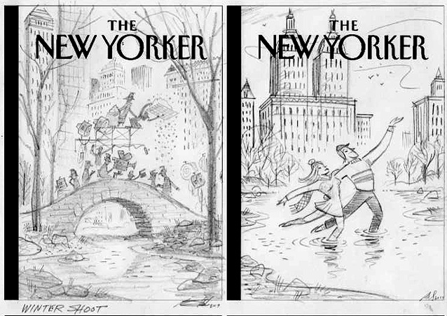 "The New Yorker - 2017 Winter Cover Sketchs" is copyright ©2008 by Bob Staake.  All rights reserved.  Reproduction prohibited.