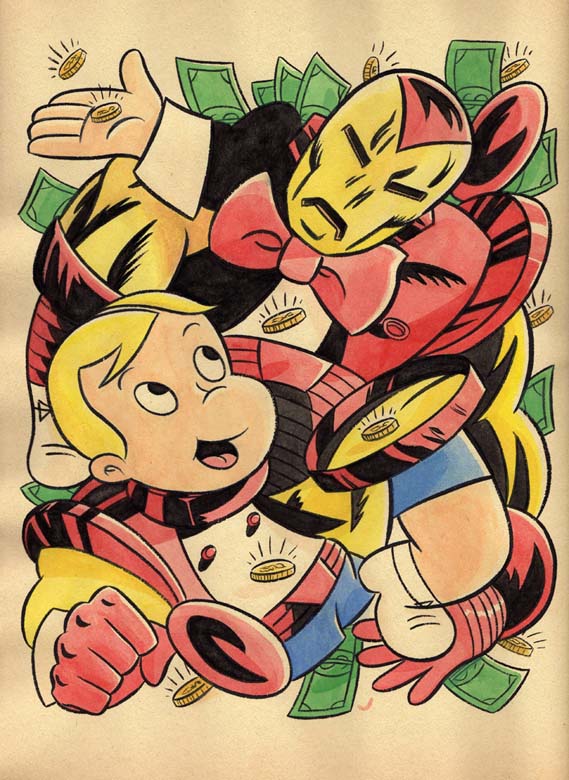 "*CARTOON JUMBLES - RICHIE RICH & IRON MAN" is copyright ©2008 by Jeremy Eaton.  All rights reserved.  Reproduction prohibited.