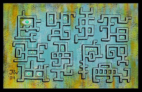 "Blue Fetishes (painting)" is copyright ©2008 by J.R. Williams.  All rights reserved.  Reproduction prohibited.