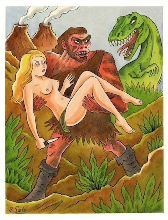 "Cave Girls of the Lost World #4" is copyright ©2008 by Richard Sala.  All rights reserved.  Reproduction prohibited.