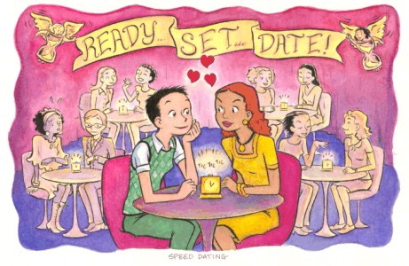 "Lesbian Speed Dating watercolor" is copyright ©2008 by Colleen Coover.  All rights reserved.  Reproduction prohibited.