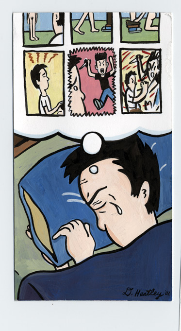 "Dream comics painting" is copyright ©2008 by David Heatley.  All rights reserved.  Reproduction prohibited.