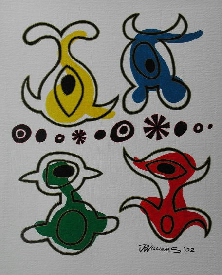 "Four Forms (painting)" is copyright ©2008 by J.R. Williams.  All rights reserved.  Reproduction prohibited.
