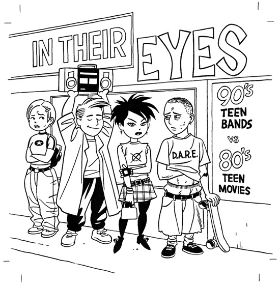 "CD cover: In Their Eyes" is copyright ©2008 by Jaime Hernandez.  All rights reserved.  Reproduction prohibited.