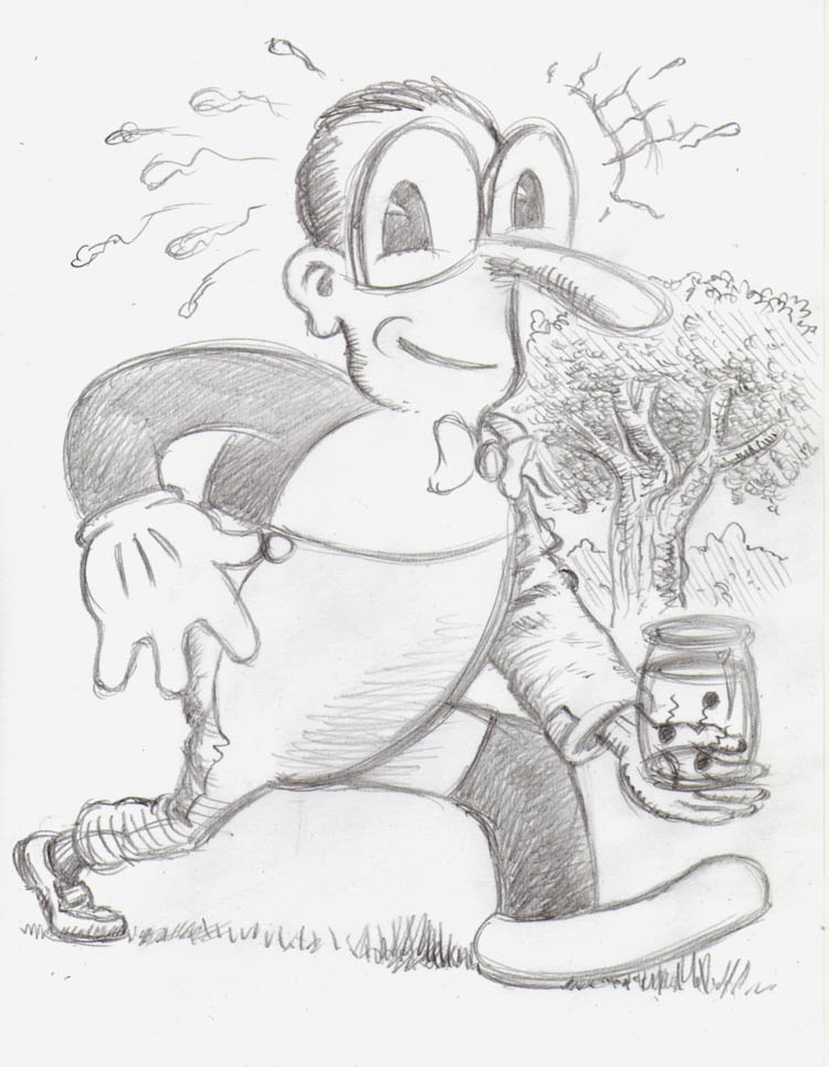 "CARTOON JUMBLE PENCIL - FLAKEY FOONT & FLIP t FROG" is copyright ©2008 by Jeremy Eaton.  All rights reserved.  Reproduction prohibited.