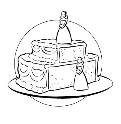 "Civil Union Cake" is copyright ©2008 by Colleen Coover.  All rights reserved.  Reproduction prohibited.