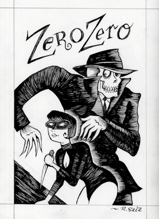 "Zero Zero Line Art 1" is copyright ©2008 by Richard Sala.  All rights reserved.  Reproduction prohibited.