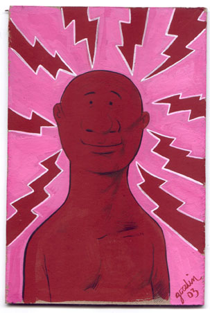 "Postcard Painting - Mighty Magenta Man" is copyright ©2008 by Robert Goodin.  All rights reserved.  Reproduction prohibited.