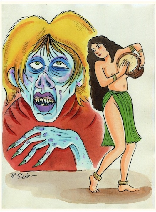 "Phantom Drum" is copyright ©2008 by Richard Sala.  All rights reserved.  Reproduction prohibited.