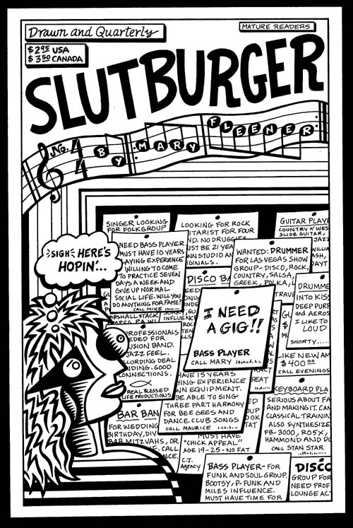 "Slutburger #4 cover" is copyright ©2008 by Mary Fleener.  All rights reserved.  Reproduction prohibited.