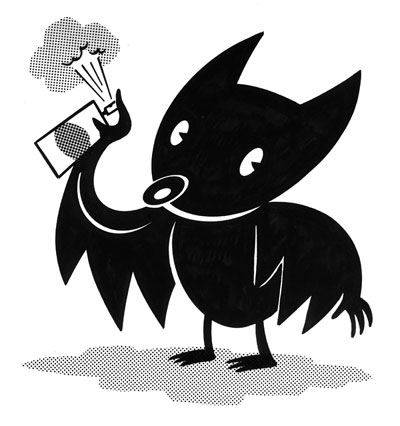 "Bat-spray" is copyright &copy;2008 by Ivan Brunetti.  All rights reserved.  Reproduction prohibited.