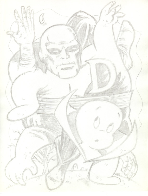 "CARTOON JUMBLE PENCIL -DEADMAN & CASPER" is copyright ©2008 by Jeremy Eaton.  All rights reserved.  Reproduction prohibited.