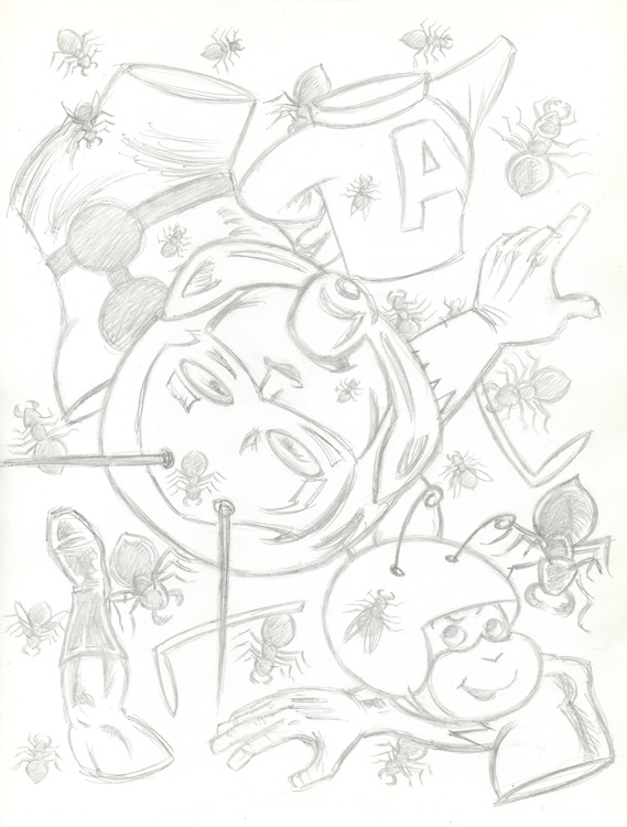 "CARTOON JUMBLE PENCIL-ANTMAN & ATOM ANT" is copyright ©2008 by Jeremy Eaton.  All rights reserved.  Reproduction prohibited.