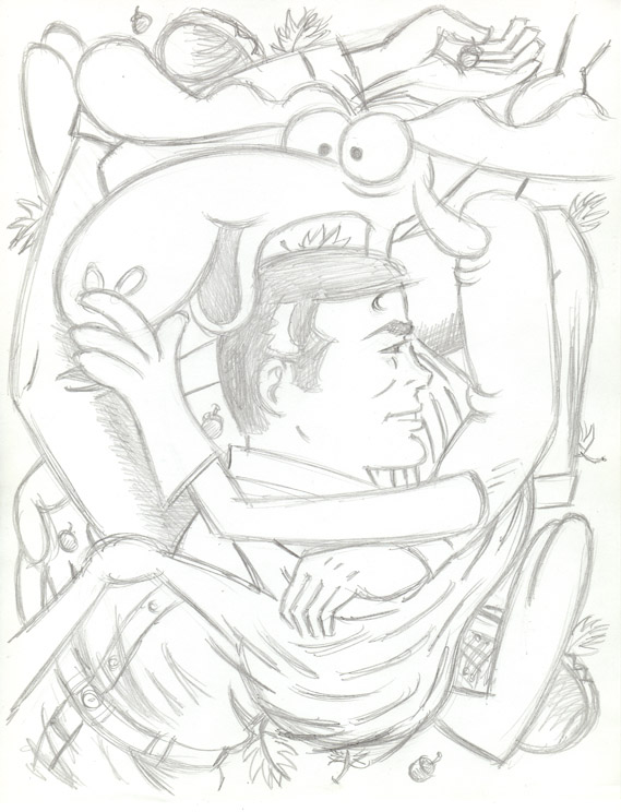 "CARTOON JUMBLE PENCIL - BULLWINKLE & M. TRAIL" is copyright ©2008 by Jeremy Eaton.  All rights reserved.  Reproduction prohibited.