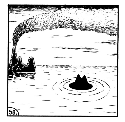 "Hat floating...with spewing volcano" is copyright ©2008 by  Mats!?.  All rights reserved.  Reproduction prohibited.