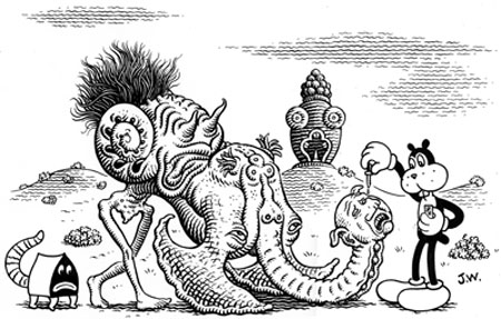 "EYEDROPS" is copyright ©2008 by Jim Woodring.  All rights reserved.  Reproduction prohibited.