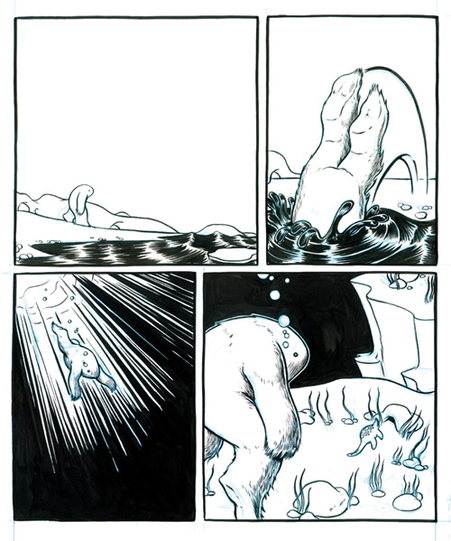 "Forlorn Funnies no.5: Underneath page 3" is copyright ©2008 by Paul Hornschemeier.  All rights reserved.  Reproduction prohibited.