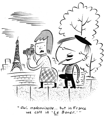 "'Oui, mademoiselle ... but in France ...'" is copyright &copy;2008 by Ivan Brunetti.  All rights reserved.  Reproduction prohibited.