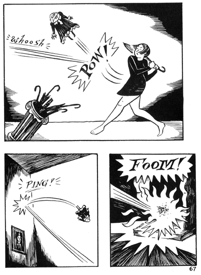 "Peculia & the Groon Grove Vampires p.67" is copyright ©2008 by Richard Sala.  All rights reserved.  Reproduction prohibited.