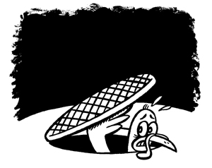 "Nickelodeon Illo-turkey in the sewer" is copyright &copy;2008 by Johnny Ryan.  All rights reserved.  Reproduction prohibited.