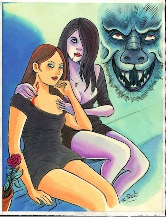 "Vampire Lover" is copyright ©2008 by Richard Sala.  All rights reserved.  Reproduction prohibited.