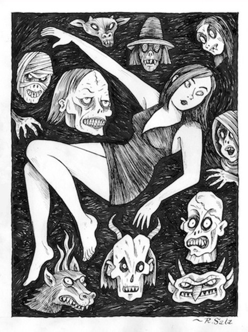 "The Nightcomers" is copyright ©2008 by Richard Sala.  All rights reserved.  Reproduction prohibited.