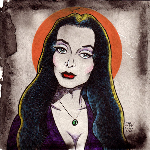 "Morticia (Carolyn Jones)" is copyright ©2008 by J.R. Williams.  All rights reserved.  Reproduction prohibited.