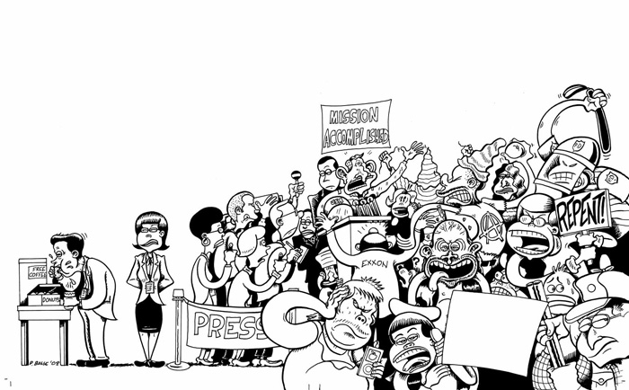 "Everybody is Stupid Cover" is copyright &copy;2008 by Peter Bagge.  All rights reserved.  Reproduction prohibited.