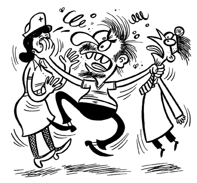 "VICE magazine- Psychopaths: Doctor Choker" is copyright &copy;2008 by Johnny Ryan.  All rights reserved.  Reproduction prohibited.